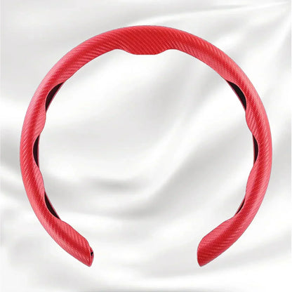 Nexi Customized Car Logo Breathable Ultra-thin 5D Leather & Carbon Car Steering Wheel Cover Universal Fit