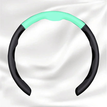 Nexi Customized Car Logo Breathable Ultra-thin 5D Leather & Carbon Car Steering Wheel Cover Universal Fit