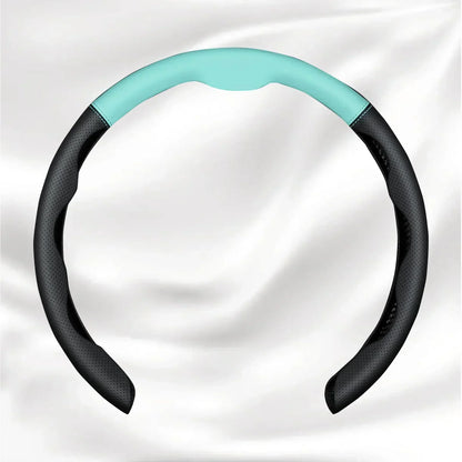 Nexi Customized Car Logo Breathable Ultra-thin 5D Leather & Carbon Car Steering Wheel Cover Universal Fit